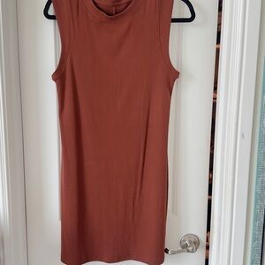 Sleeveless Rust Dress